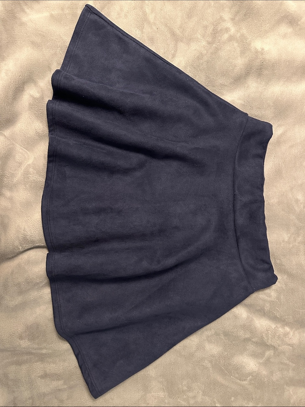 Navy High-Waist Skater Mini Skirt